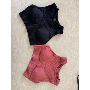 (2!!) Athleta Trophy Sports Bra - 1 Black and 1 Tawny Rose NWOT (Small)